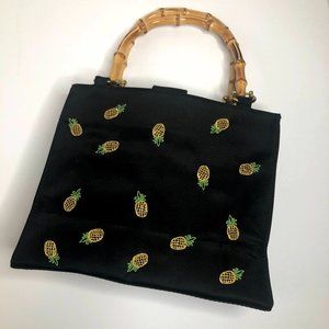 😊Pineapple Purse with Bamboo Strap 🍍